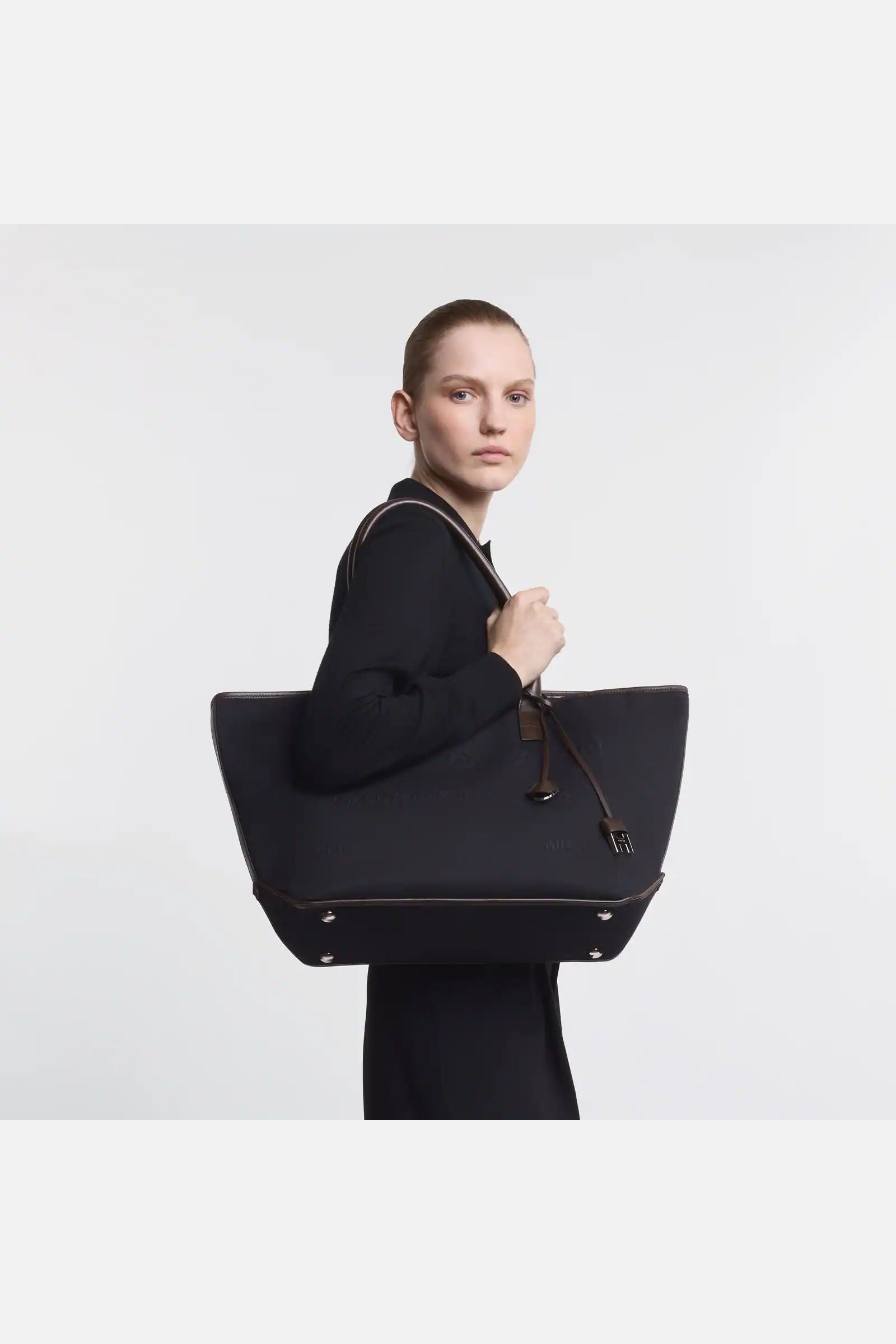 Hogan Shopping Media Tessuto Nero/marrone Donna-8
