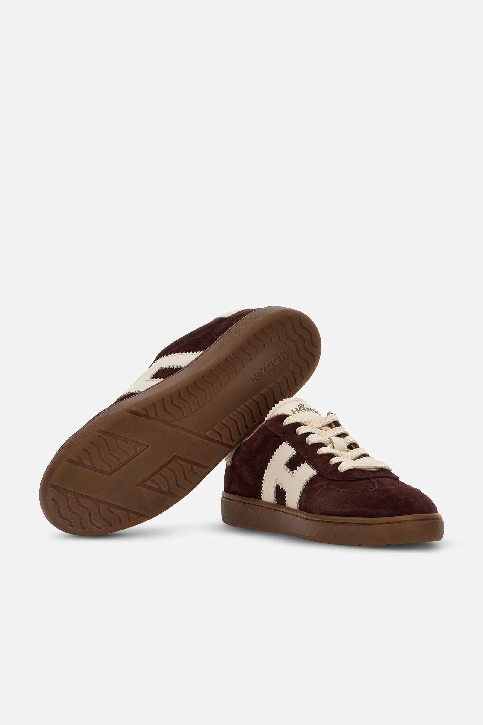 Hogan Sneaker Cool In Suede Bordeaux Donna-4