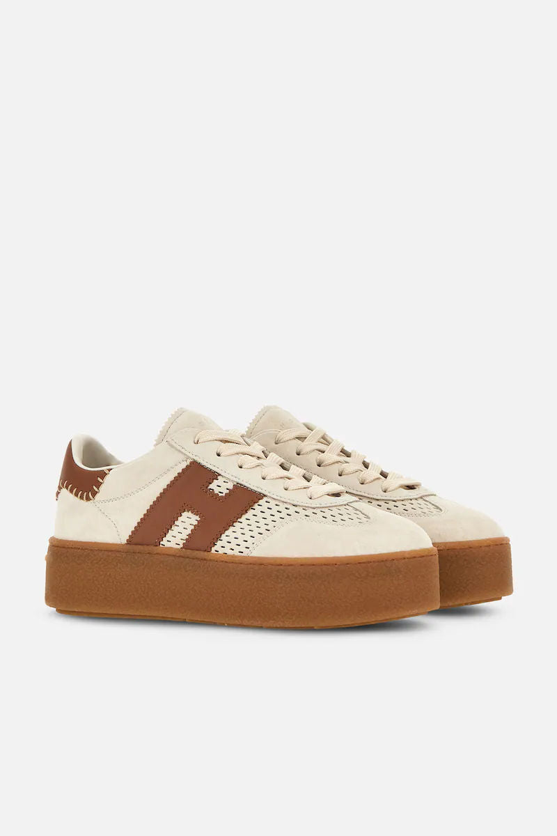 Hogan Sneaker Cool Platform Beige/cuoio Donna-2