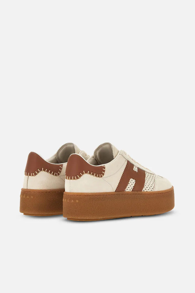 Hogan Sneaker Cool Platform Beige/cuoio Donna-3