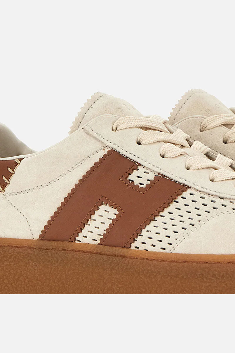 Hogan Sneaker Cool Platform Beige/cuoio Donna-6