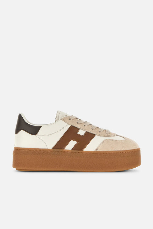 Hogan Sneaker Cool Platform Bianco/marrone Donna
