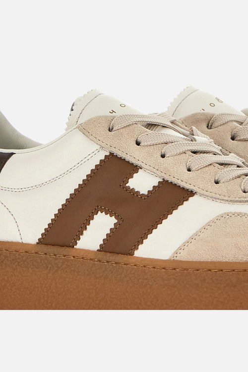 Hogan Sneaker Cool Platform Bianco/marrone Donna-2