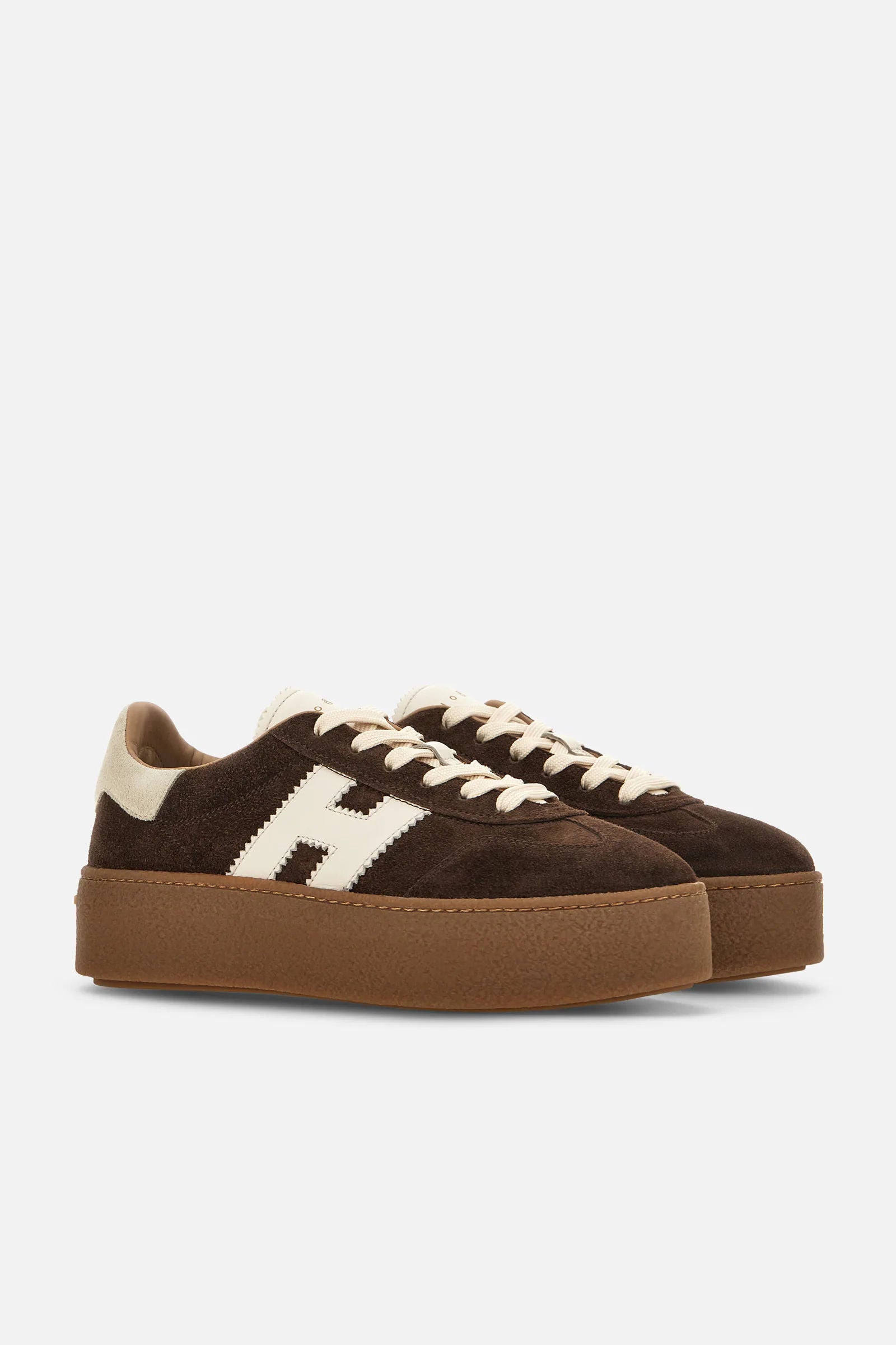 Hogan Sneaker Cool Platform Suede Cioccolato Donna-3