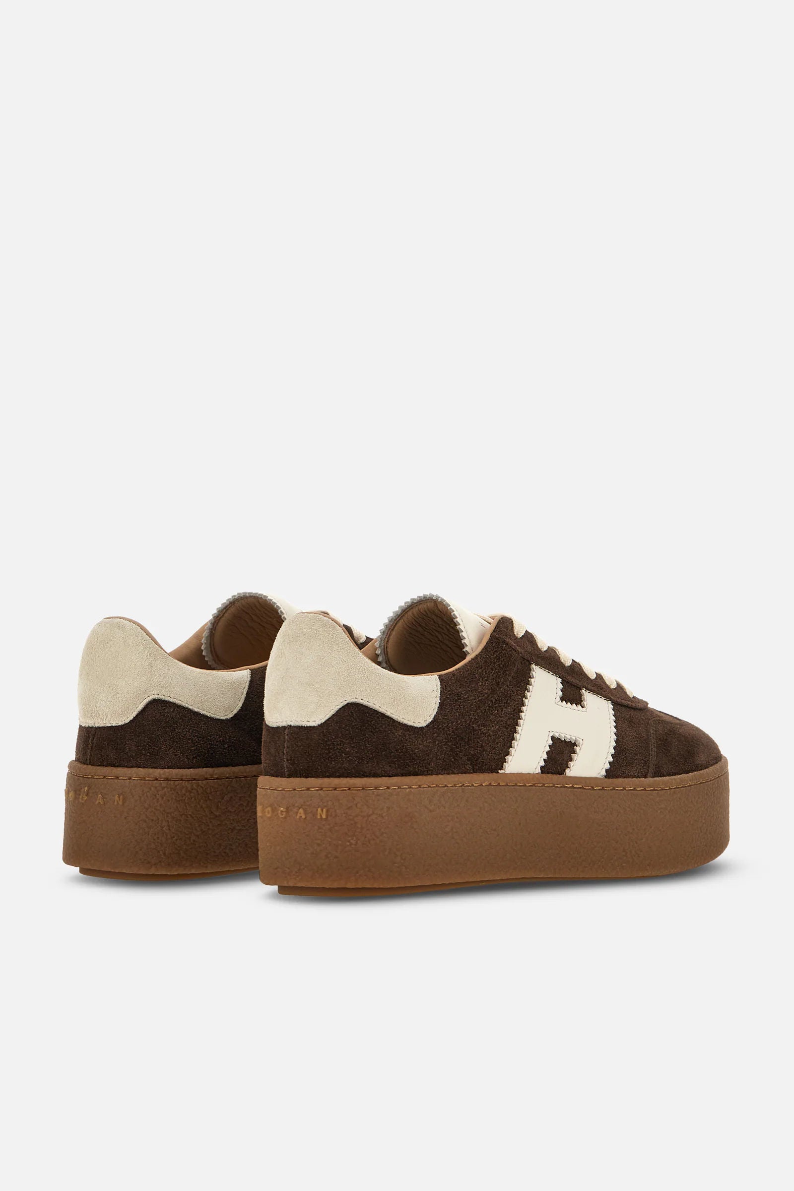 Hogan Sneaker Cool Platform Suede Cioccolato Donna-4