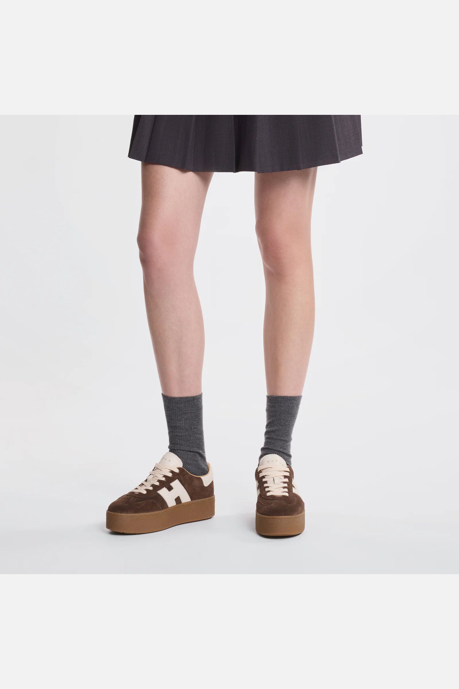 Hogan Sneaker Cool Platform Suede Cioccolato Donna-7