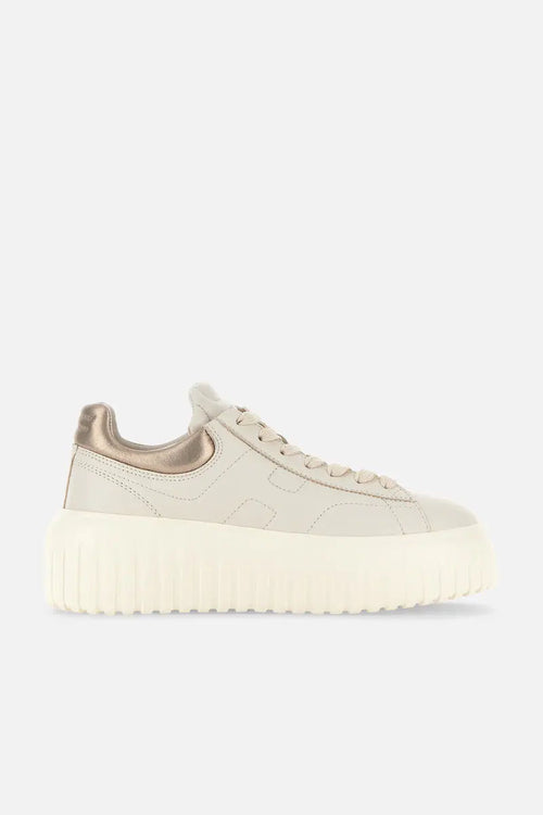Hogan Sneaker H-Stripe Avorio/Platino Donna