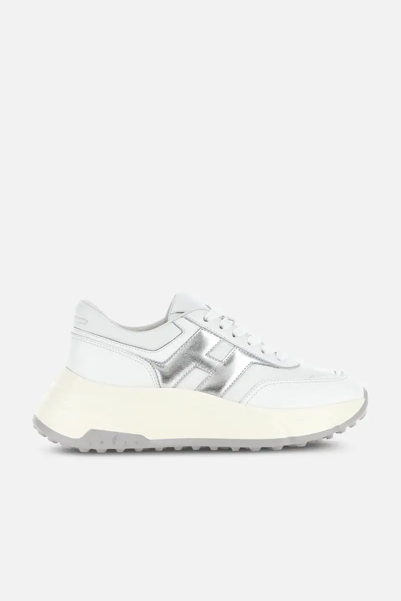 Hogan Sneaker Hi-Fi Bianco/Argento Donna-1