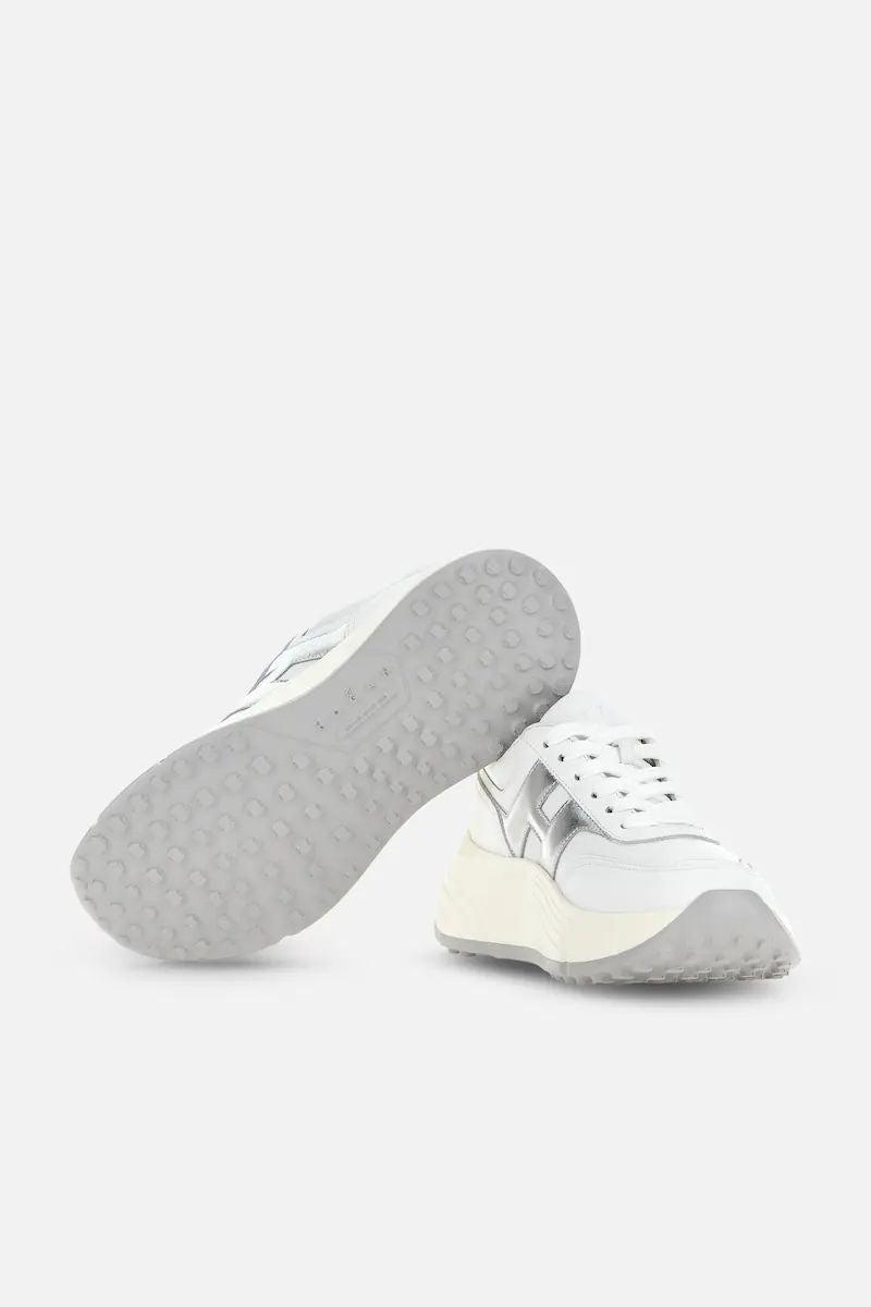 Hogan Sneaker Hi-Fi Bianco/Argento Donna-4