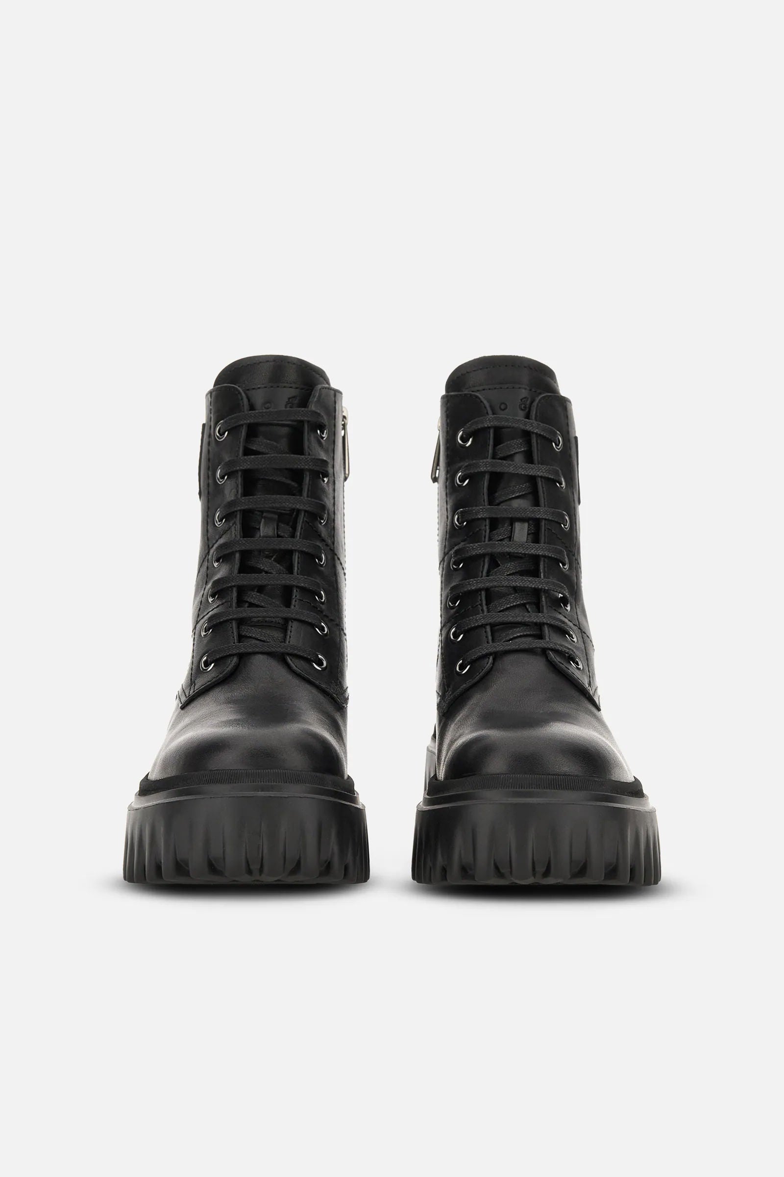 Hogan Anfibio H700 In Pelle Nero Donna-3