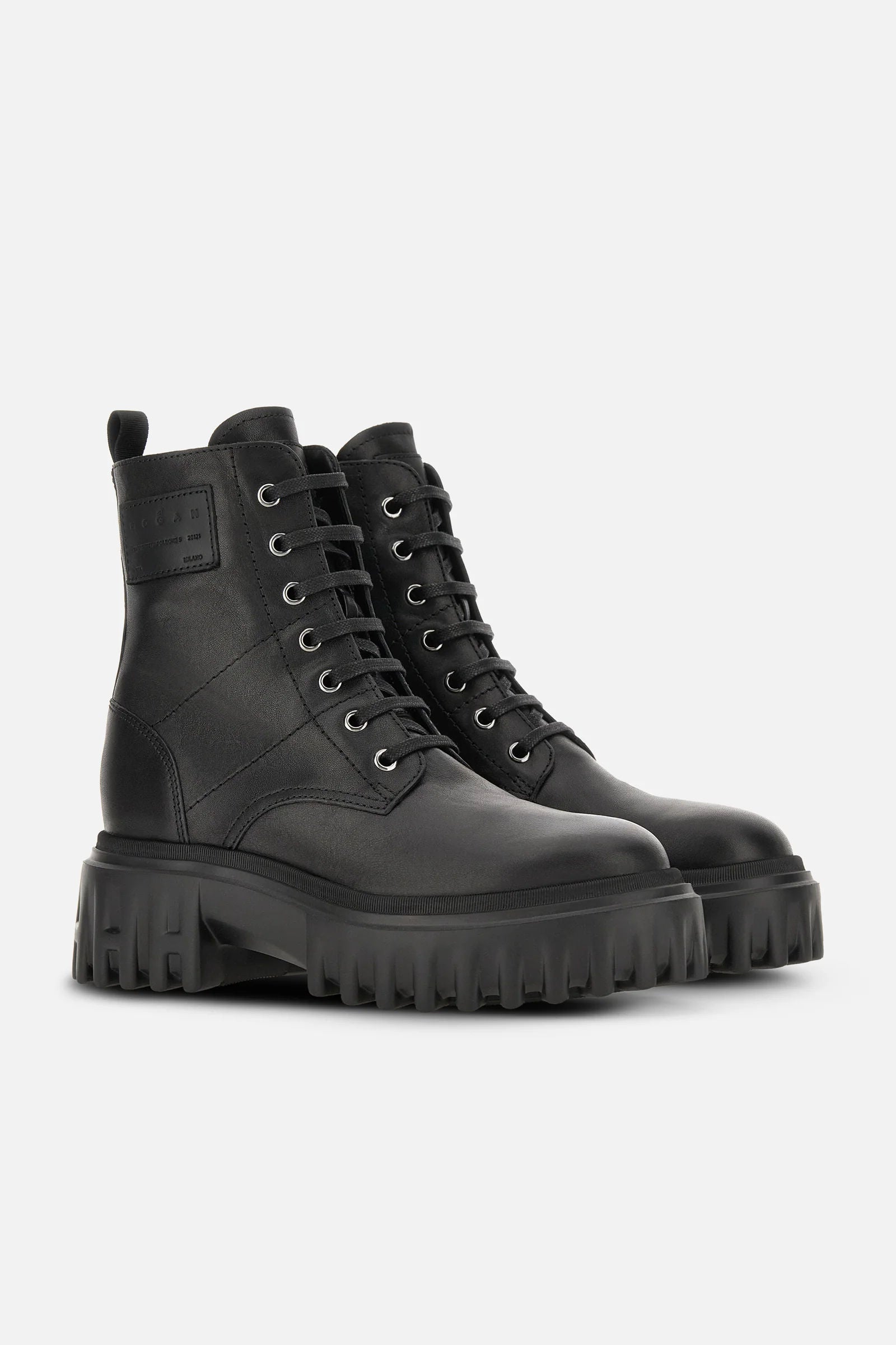 Hogan Anfibio H700 In Pelle Nero Donna-2