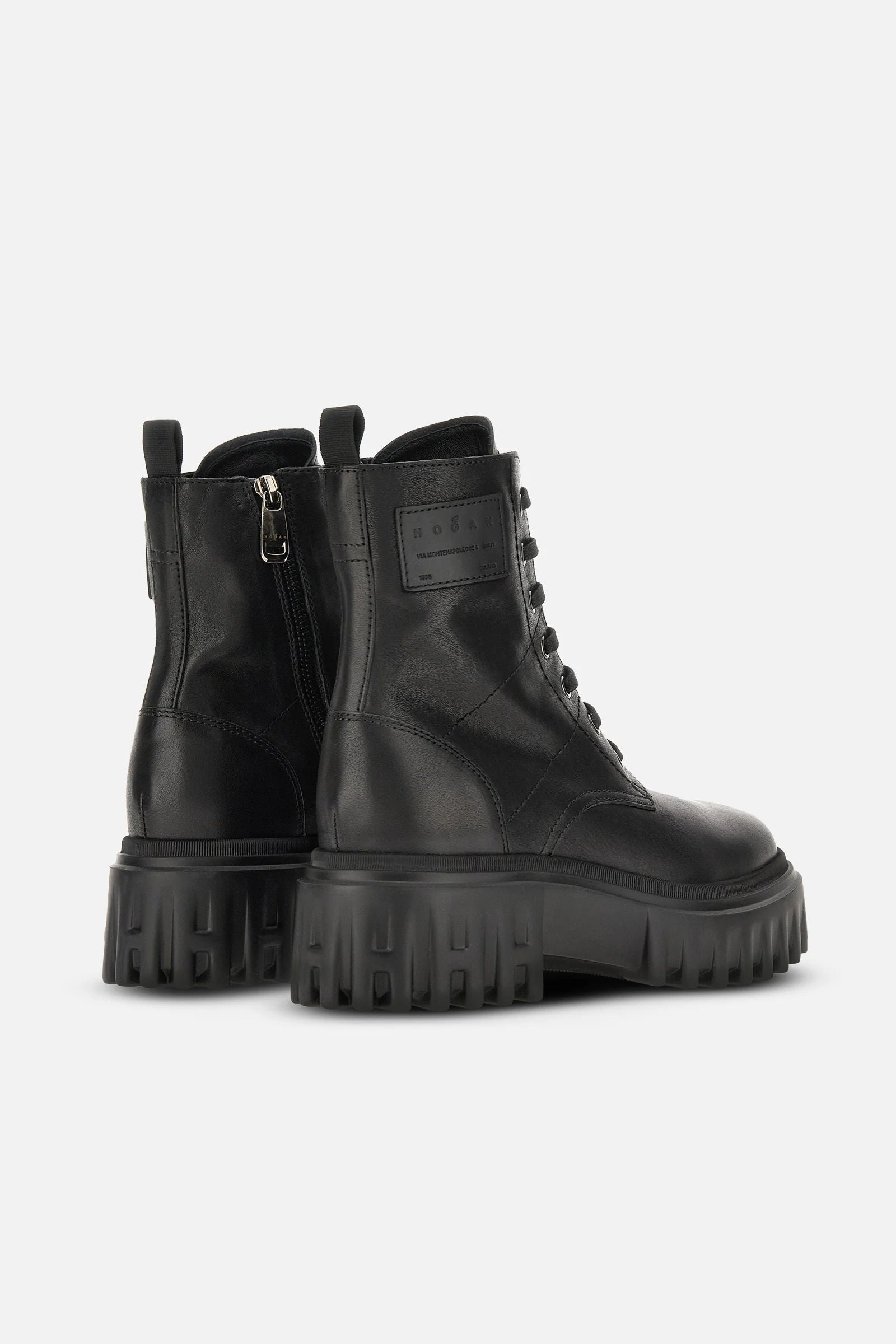 Hogan Anfibio H700 In Pelle Nero Donna-4