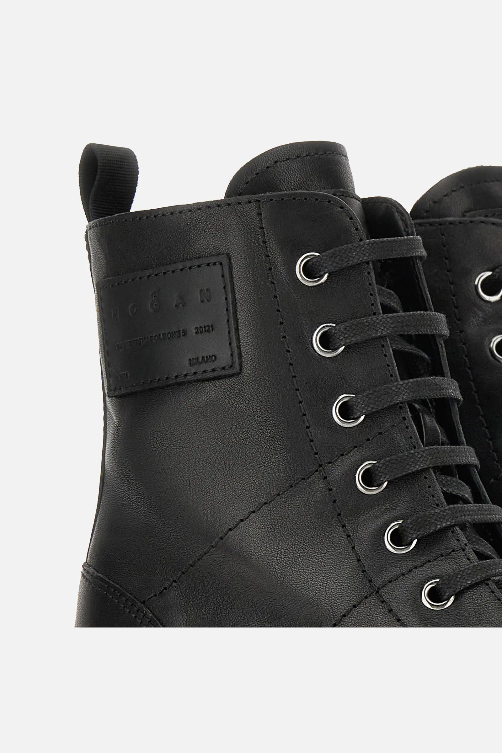Hogan Anfibio H700 In Pelle Nero Donna-6
