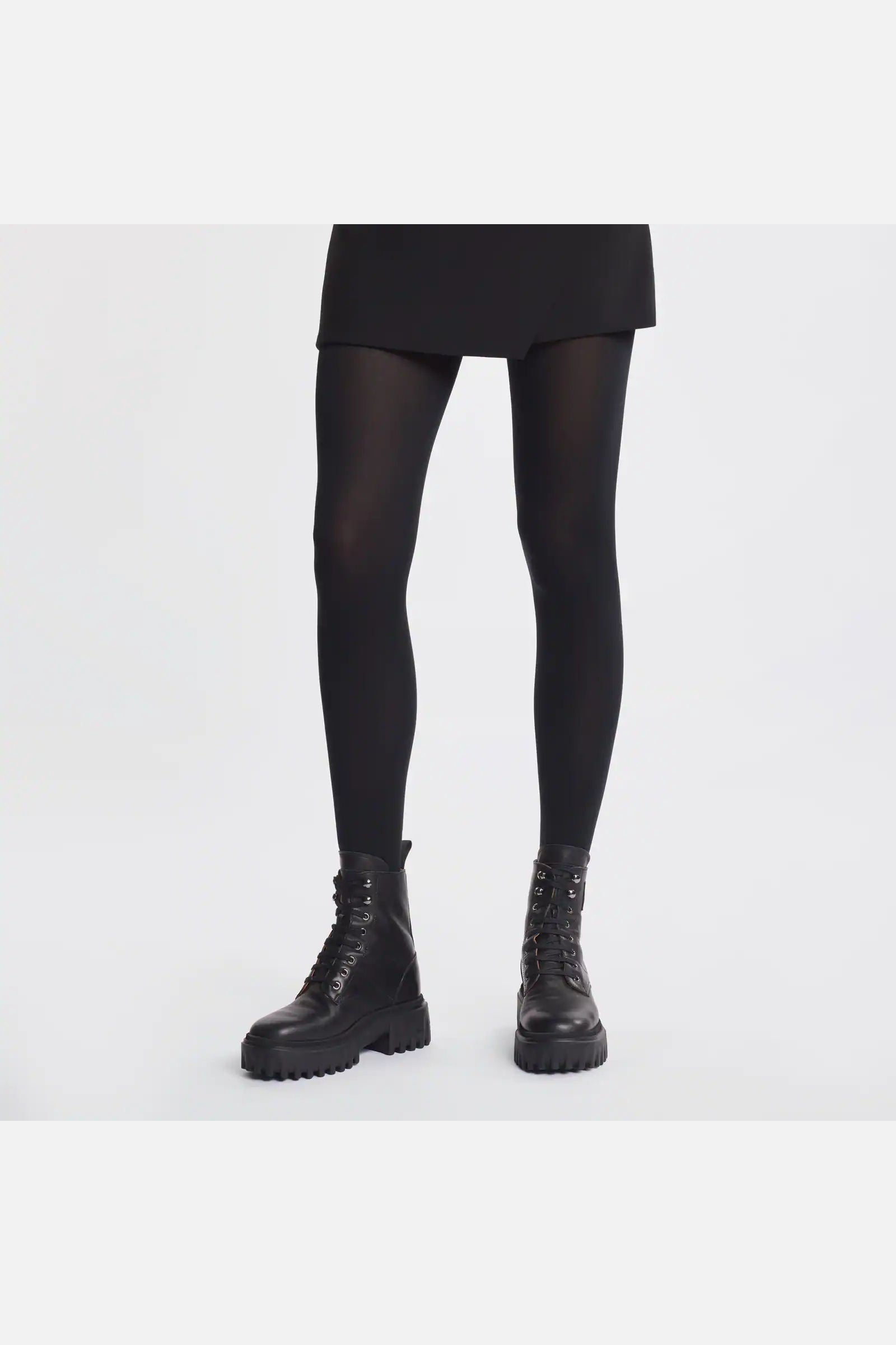 Hogan Anfibio H700 In Pelle Nero Donna-7