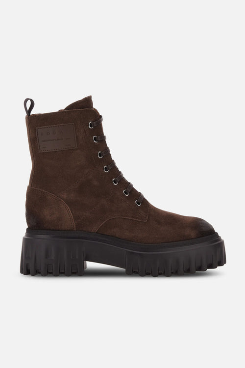 Hogan Anfibio H700 Suede Moro Donna