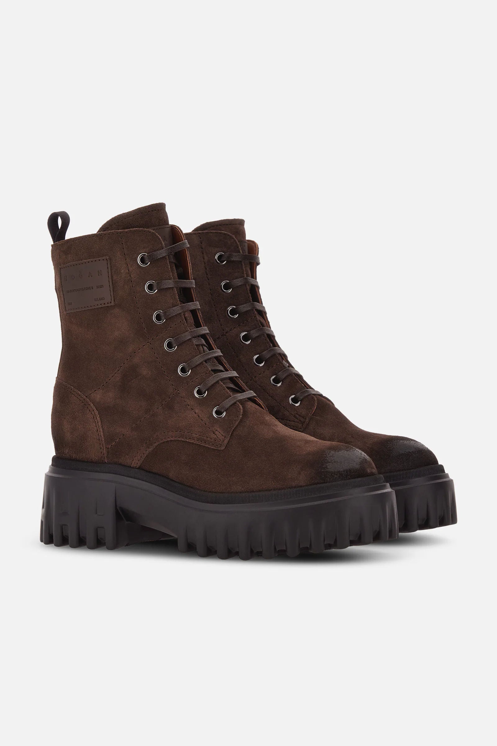 Hogan Anfibio H700 Suede Moro Donna-3