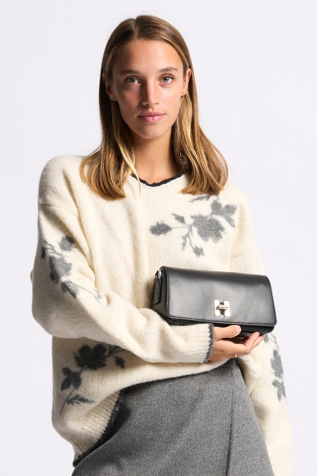 Hogan Women's Black Mini Flap Bag-11