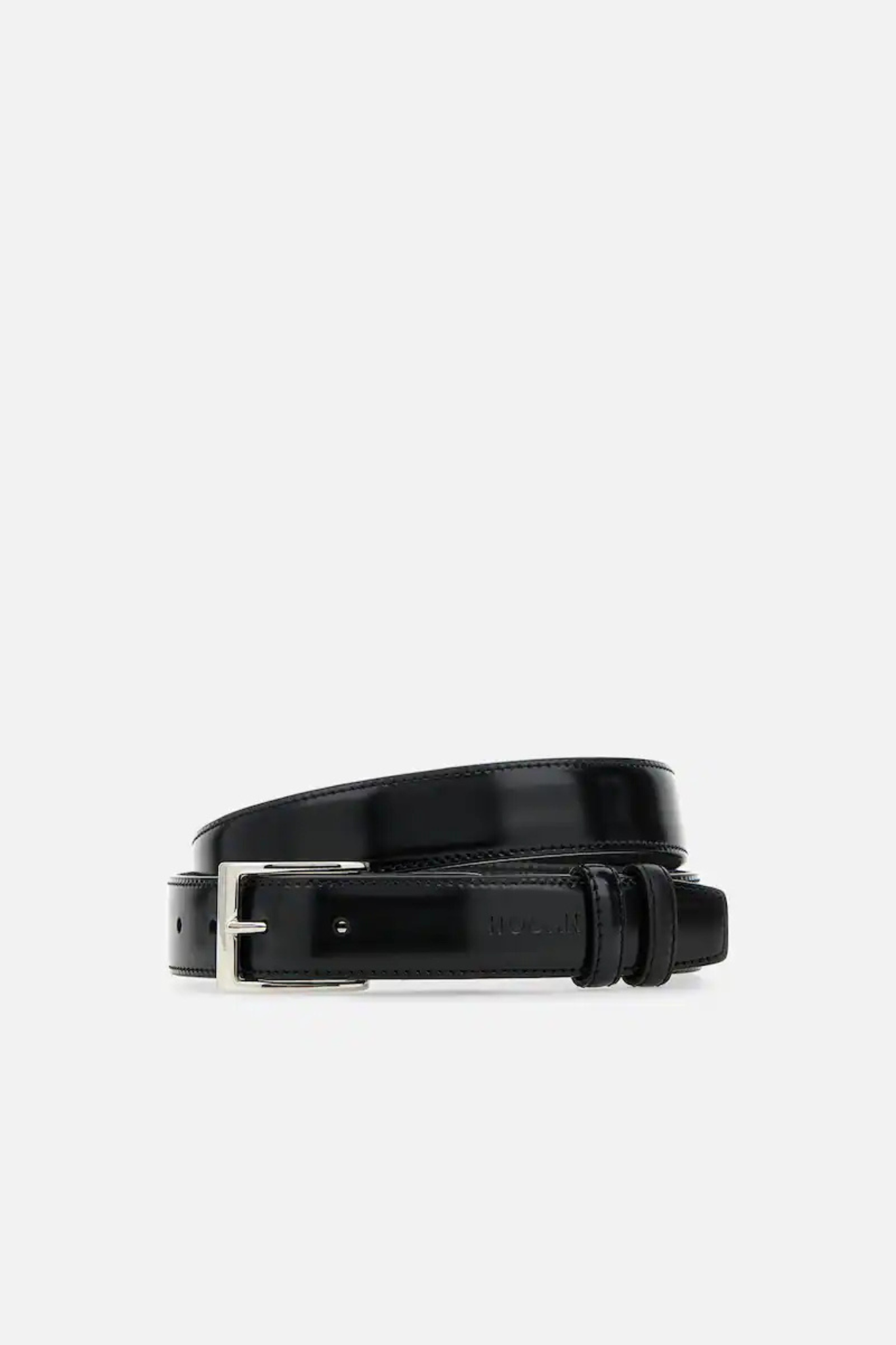 Hogan Brushed Belt Black Men-1