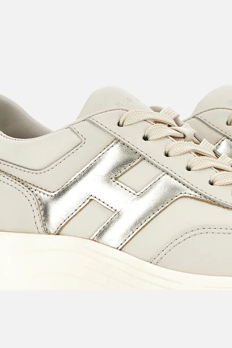 Hogan Sneaker Hi-Fi Avorio/Platino Donna-3