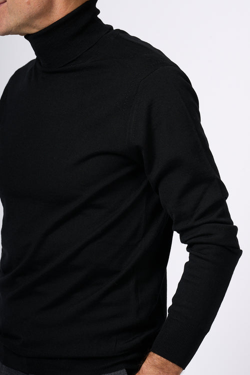 Hosio Extrafine Turtleneck Black Men-2