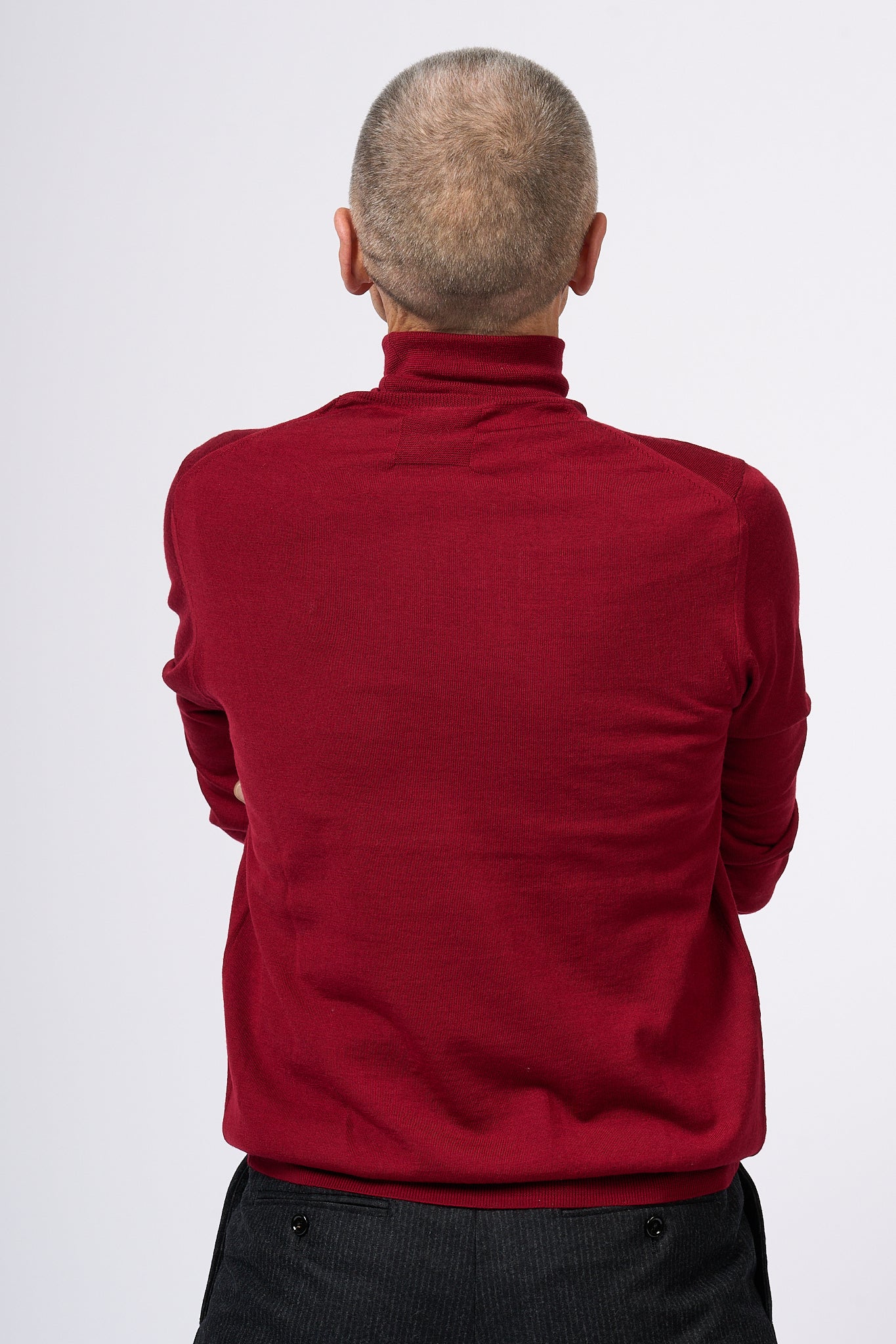 Hosio Extrafine Red Turtleneck Men-5