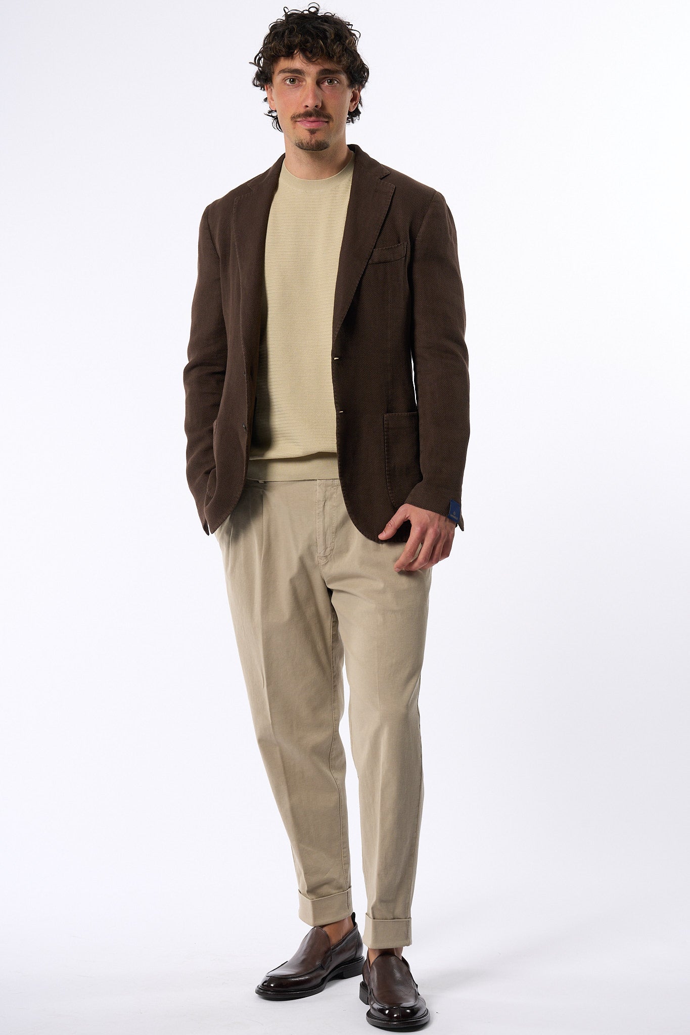 Hosio Girocollo Beige Uomo-2