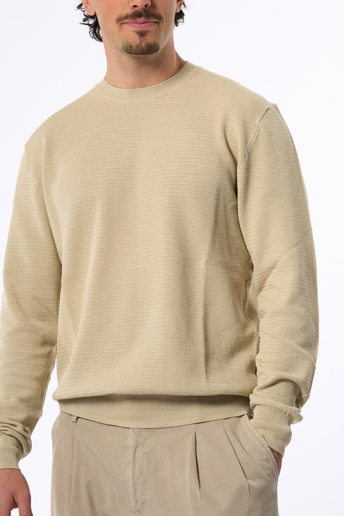Hosio Girocollo Beige Uomo-5