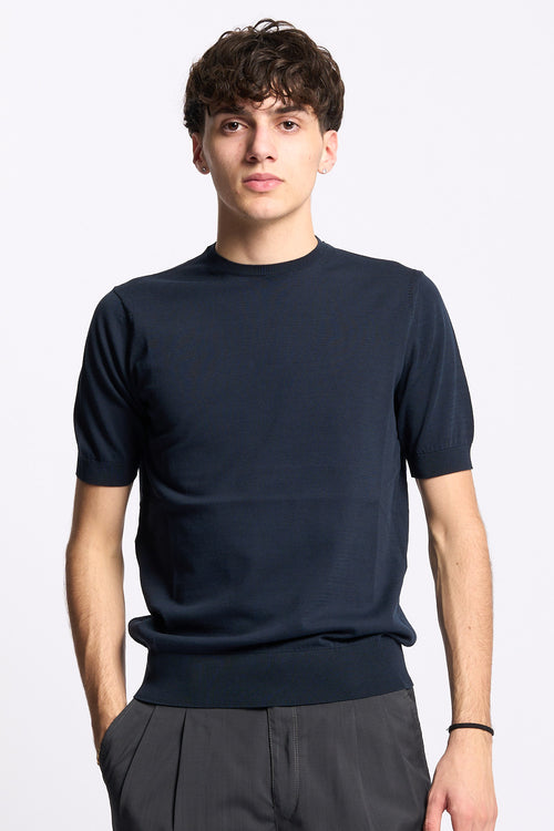 Hosio Maglia Manica Corta Blu scuro Uomo