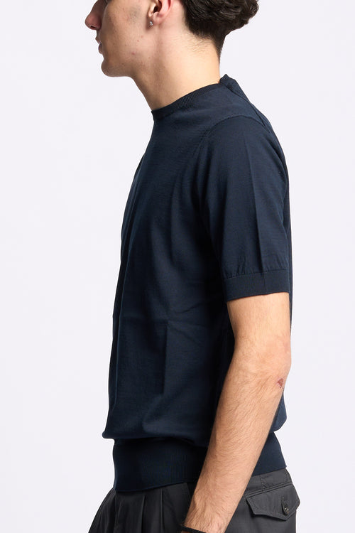 Hosio Maglia Manica Corta Blu scuro Uomo-2