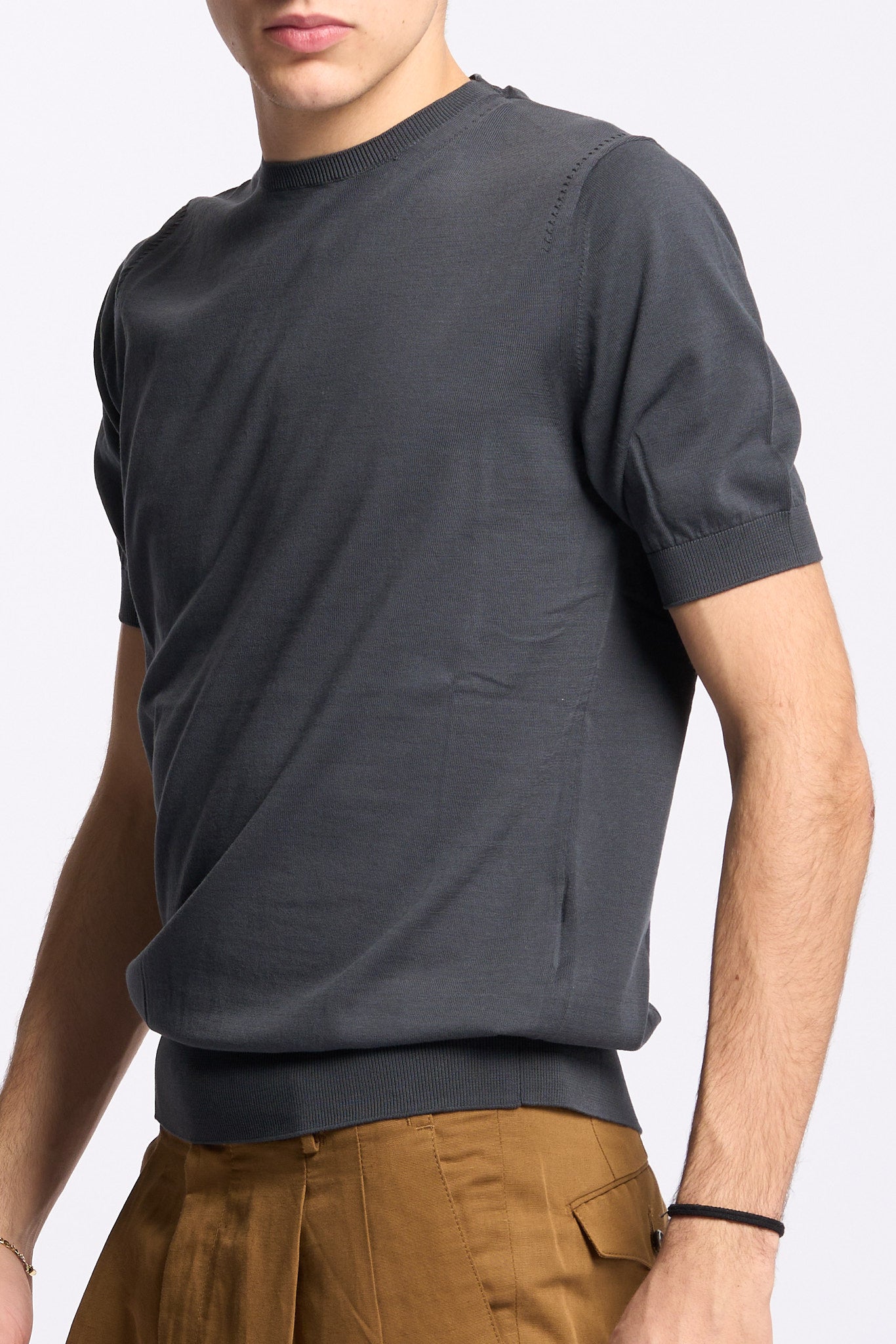 Hosio Maglia Manica Corta Fumo Uomo-2