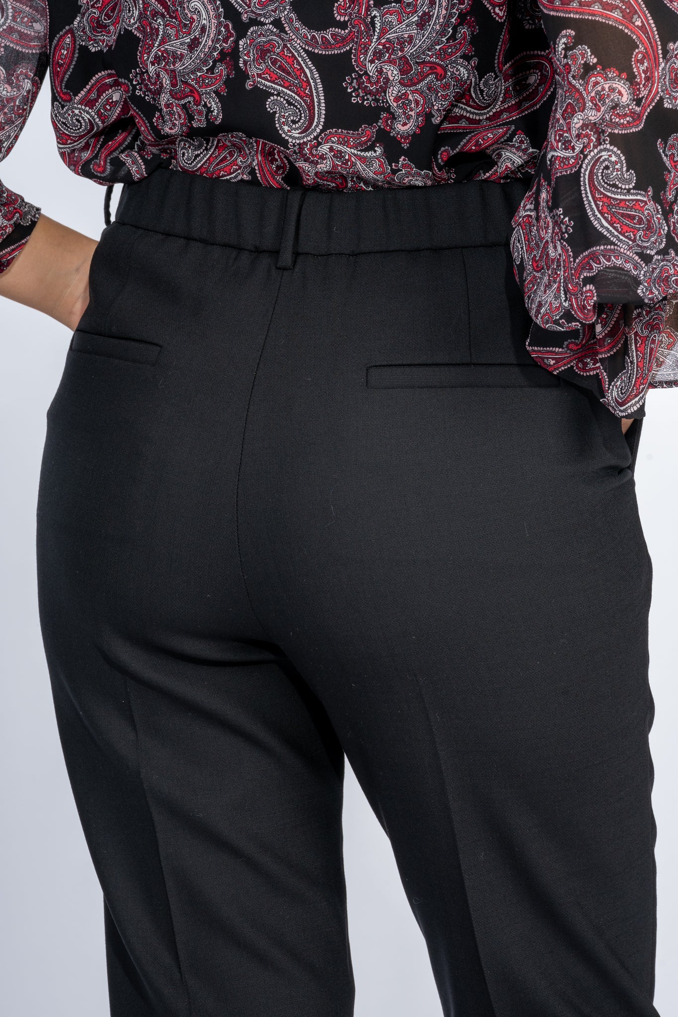 Incotex - Galene Elastic Retro Trousers Black Woman-4