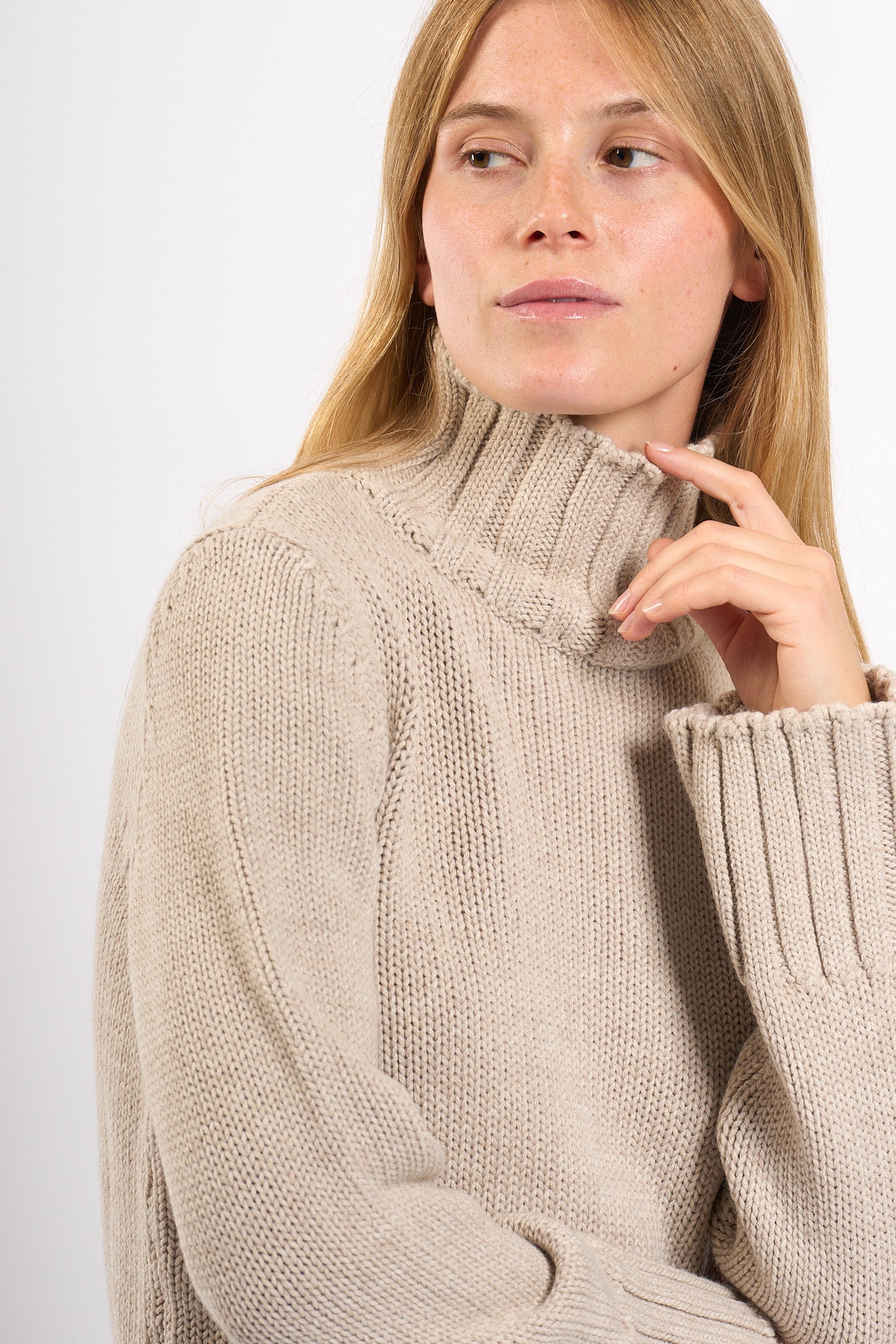 Intrecci Milano Dolcevita Naturale Donna-6