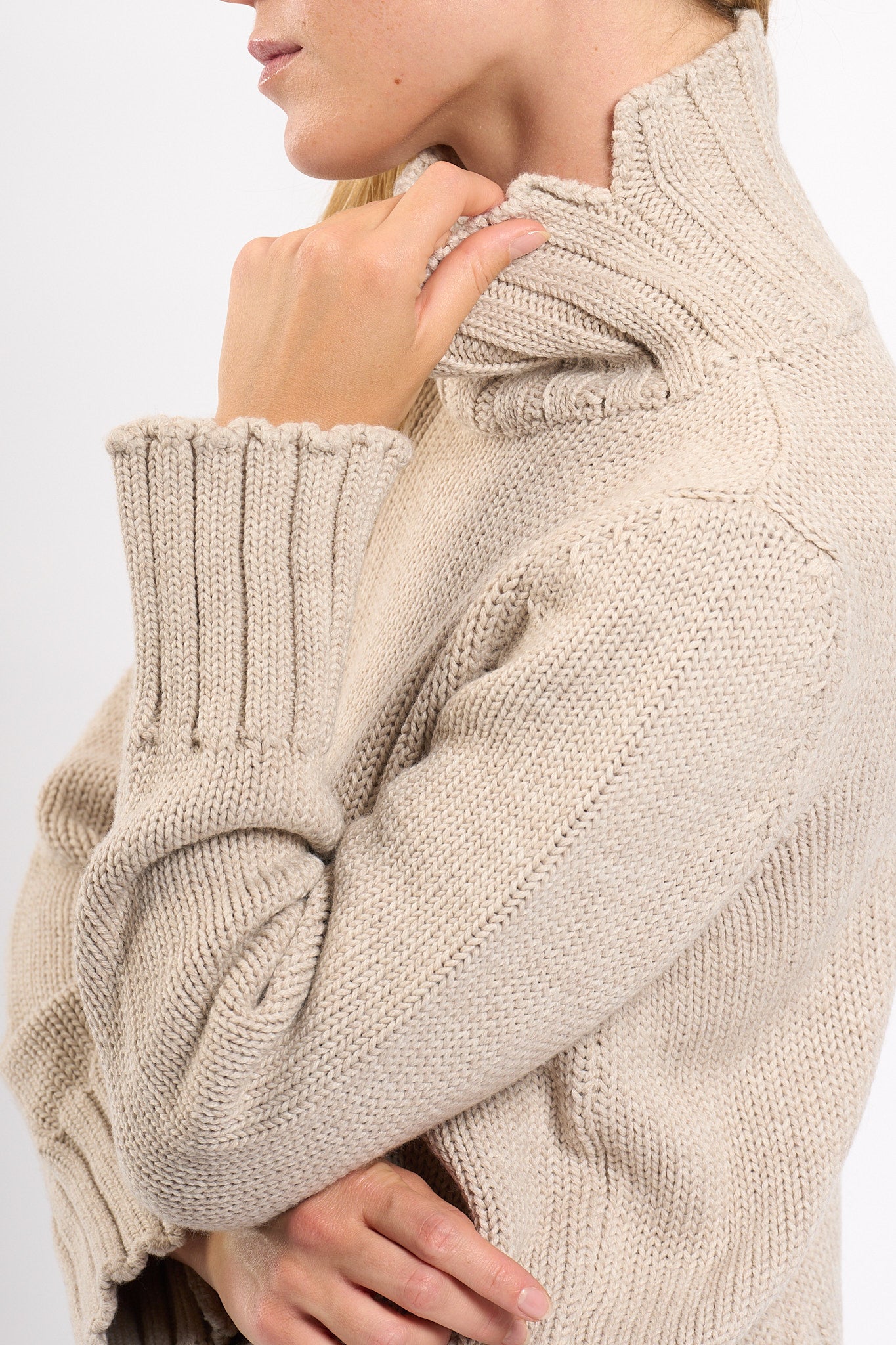 Intrecci Milano Dolcevita Naturale Donna-7