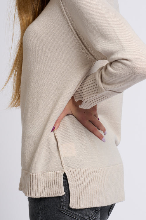 Intrecci Milano Dolcevita Raglan Sabbia Donna-2