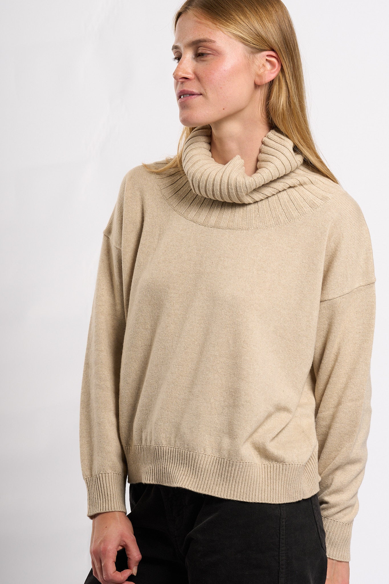 Intrecci Milano Maglia Seta Cashmere Naturale Donna-4