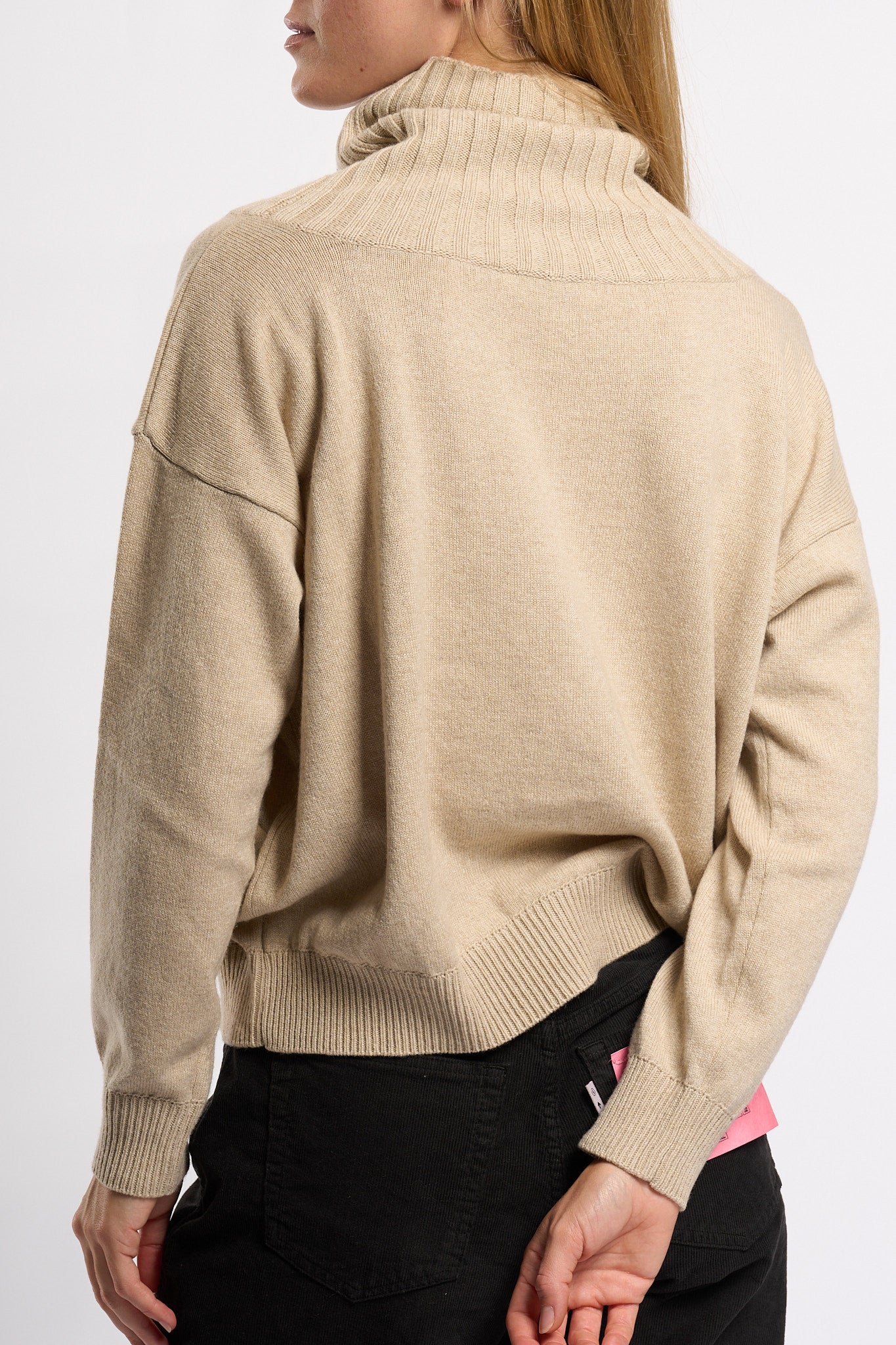 Intrecci Milano Maglia Seta Cashmere Naturale Donna-5