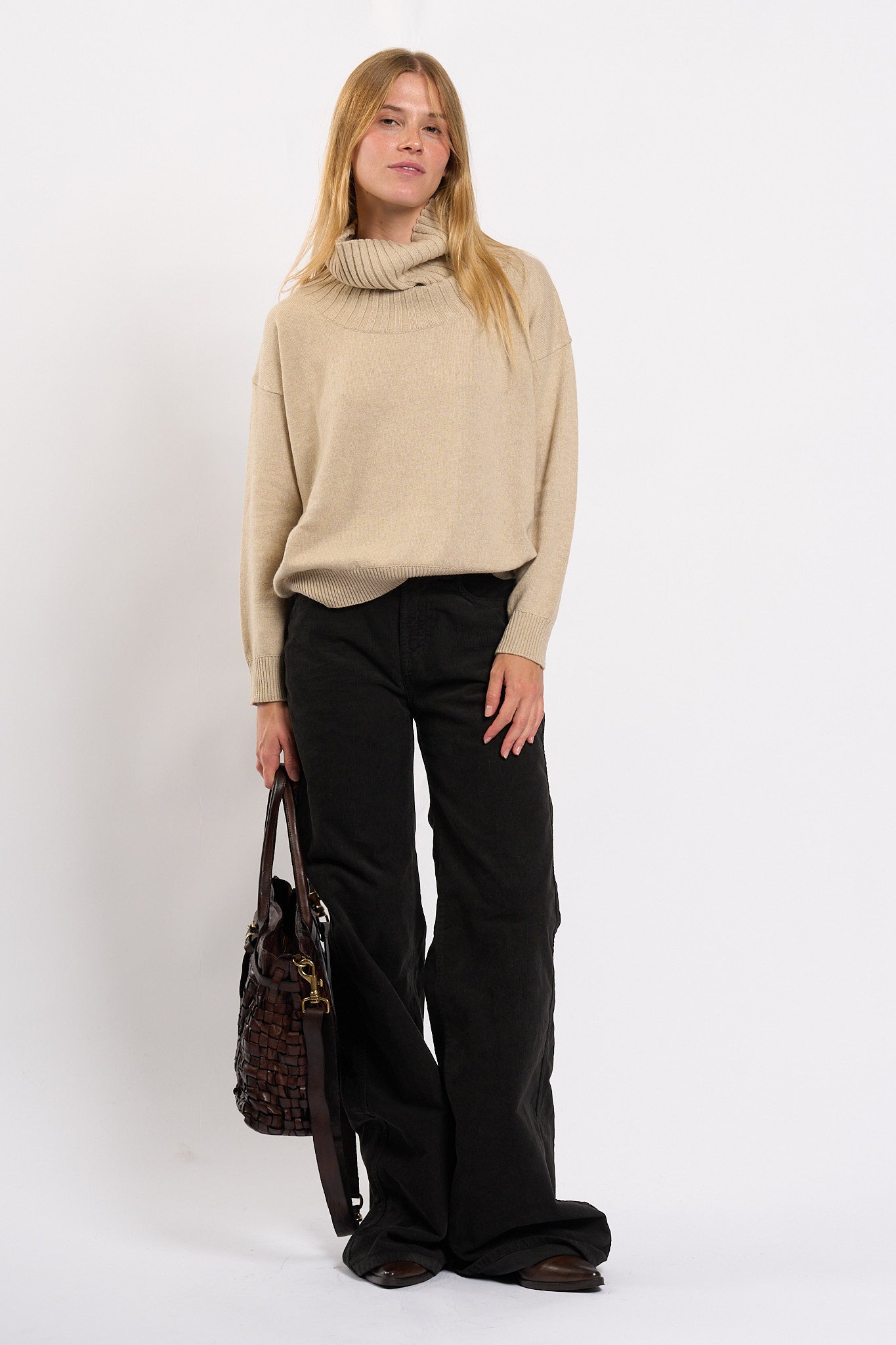 Intrecci Milano Maglia Seta Cashmere Naturale Donna-6