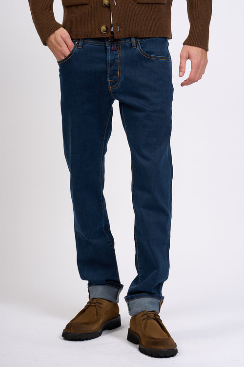 Jacob Cohen Jeans Nick Rinse Blu Scuro Uomo