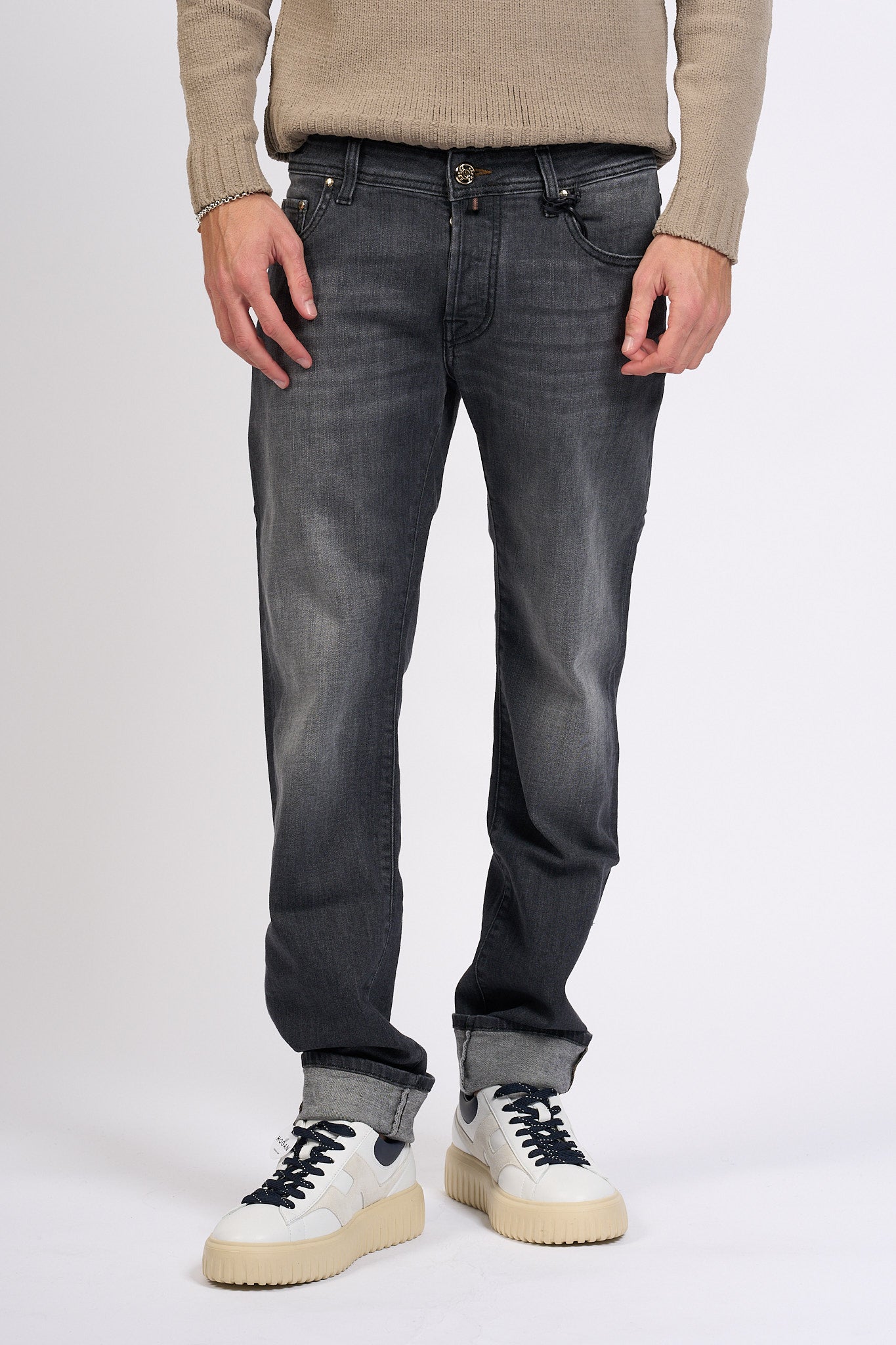 Jacob Cohen Jeans Nick Vintage Nero Uomo-1