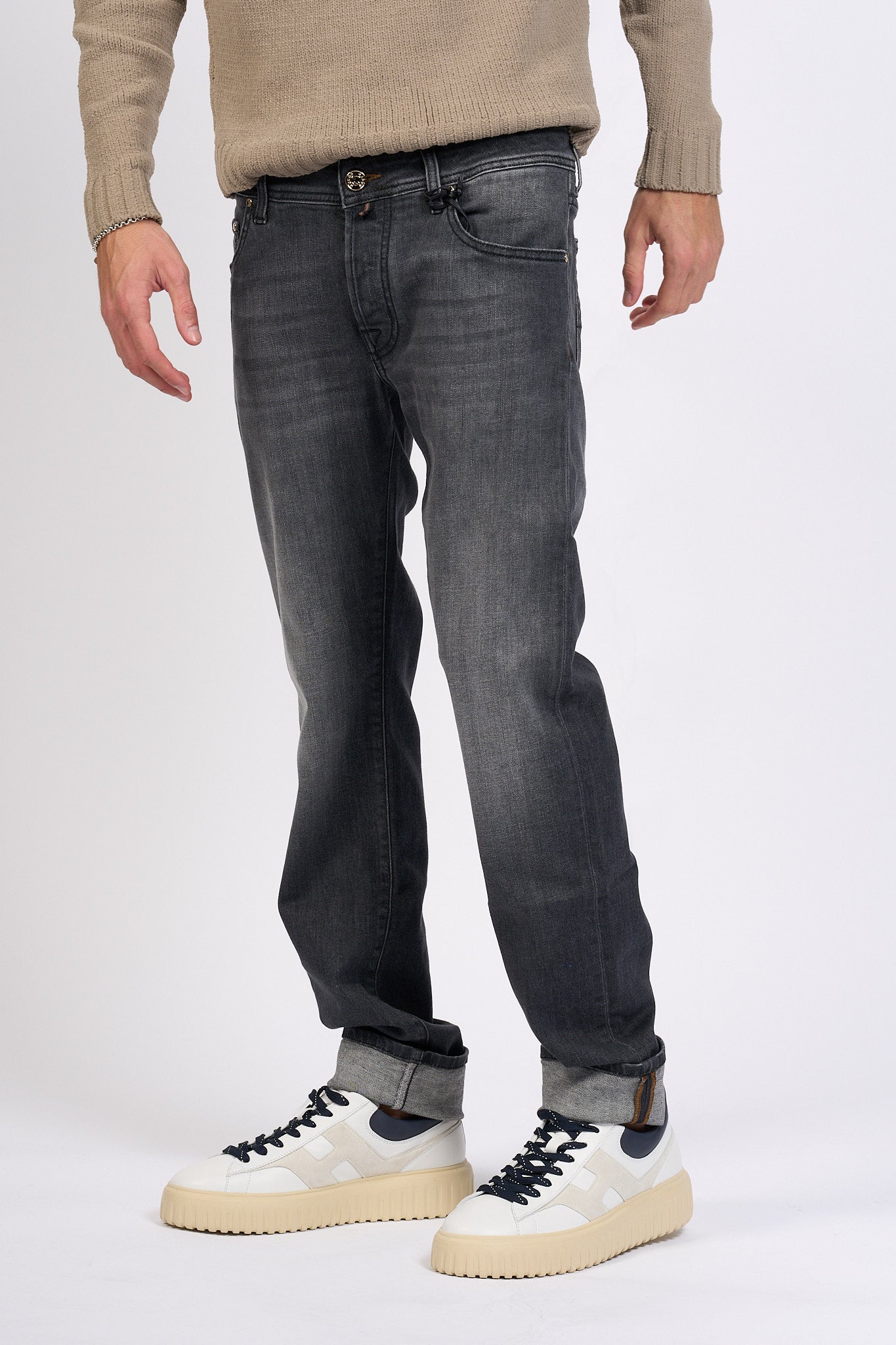 Jacob Cohen Jeans Nick Vintage Nero Uomo-4