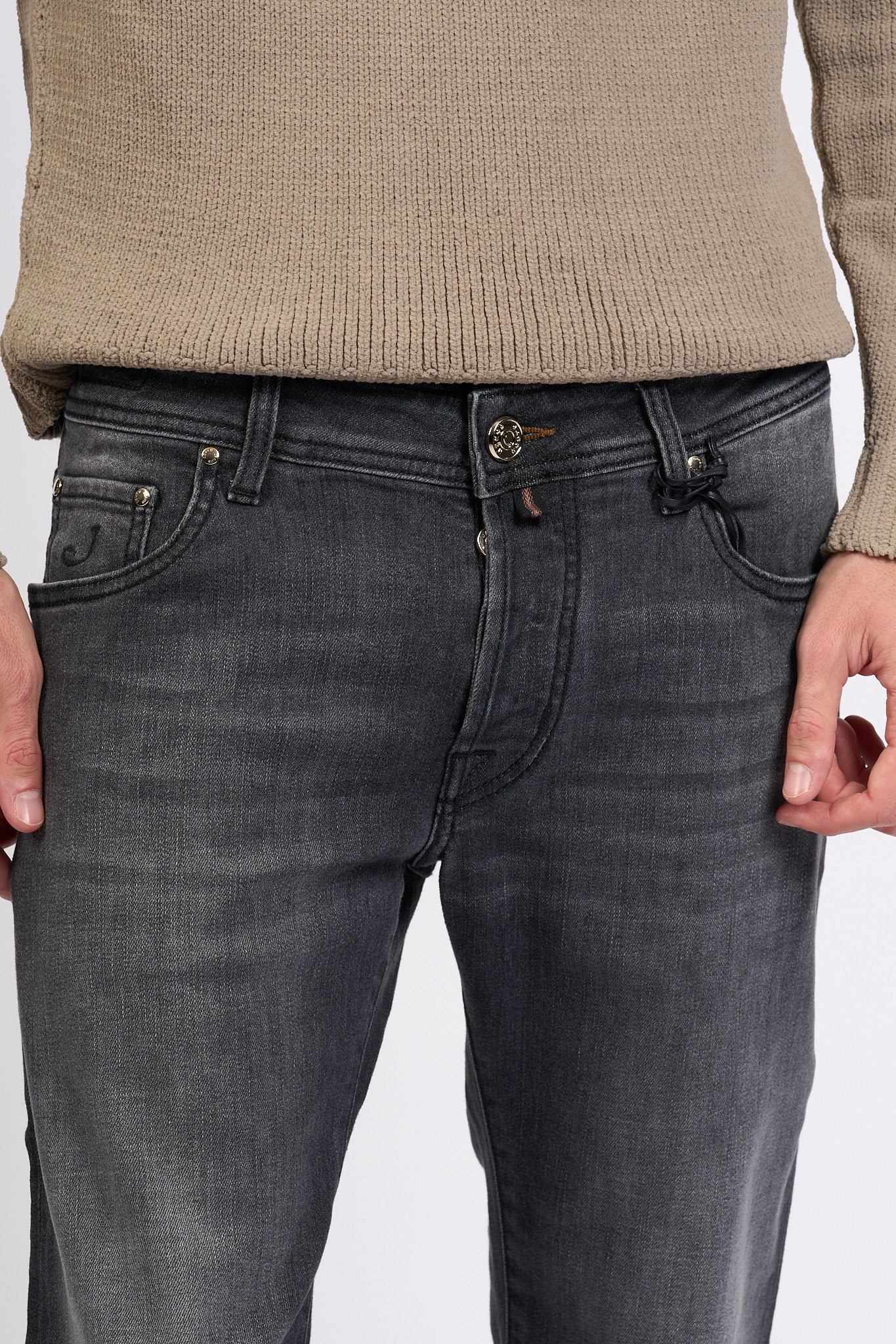 Jacob Cohen Jeans Nick Vintage Nero Uomo-5