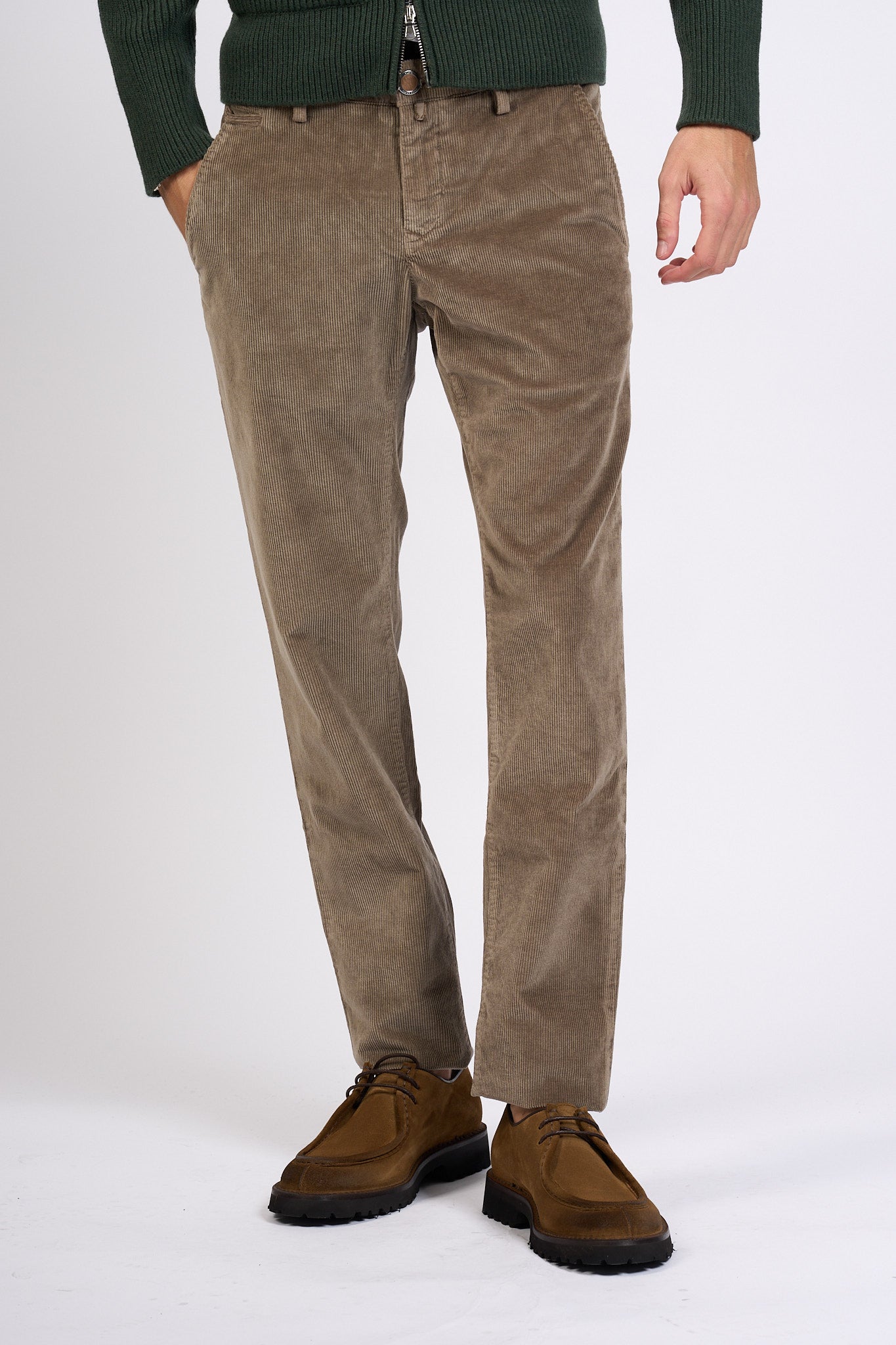 Jacob Cohen Pantalone Bobby Velluto Tortora Uomo-4