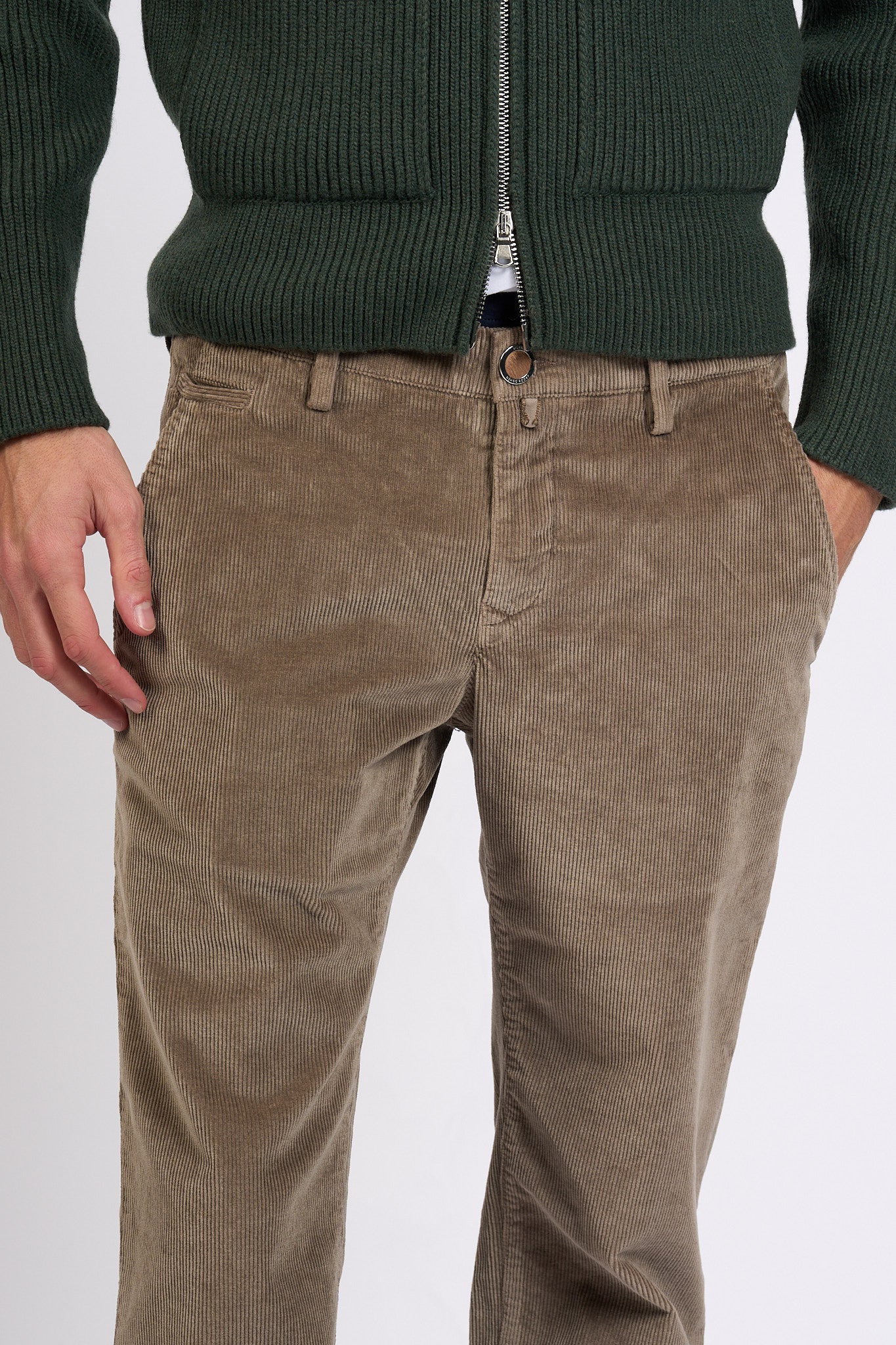 Jacob Cohen Pantalone Bobby Velluto Tortora Uomo-7