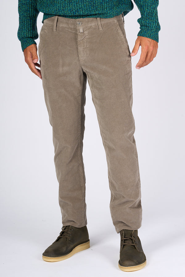 Jacob Cohen Men's 2000 Taupe Velvet Trousers-2