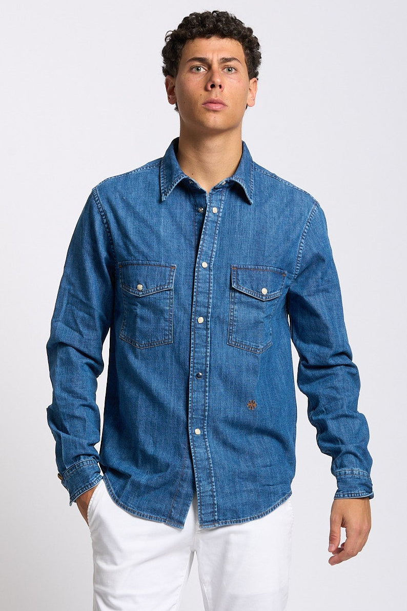 Jacob Cohen Men's Lightweight Denim Shirt-1