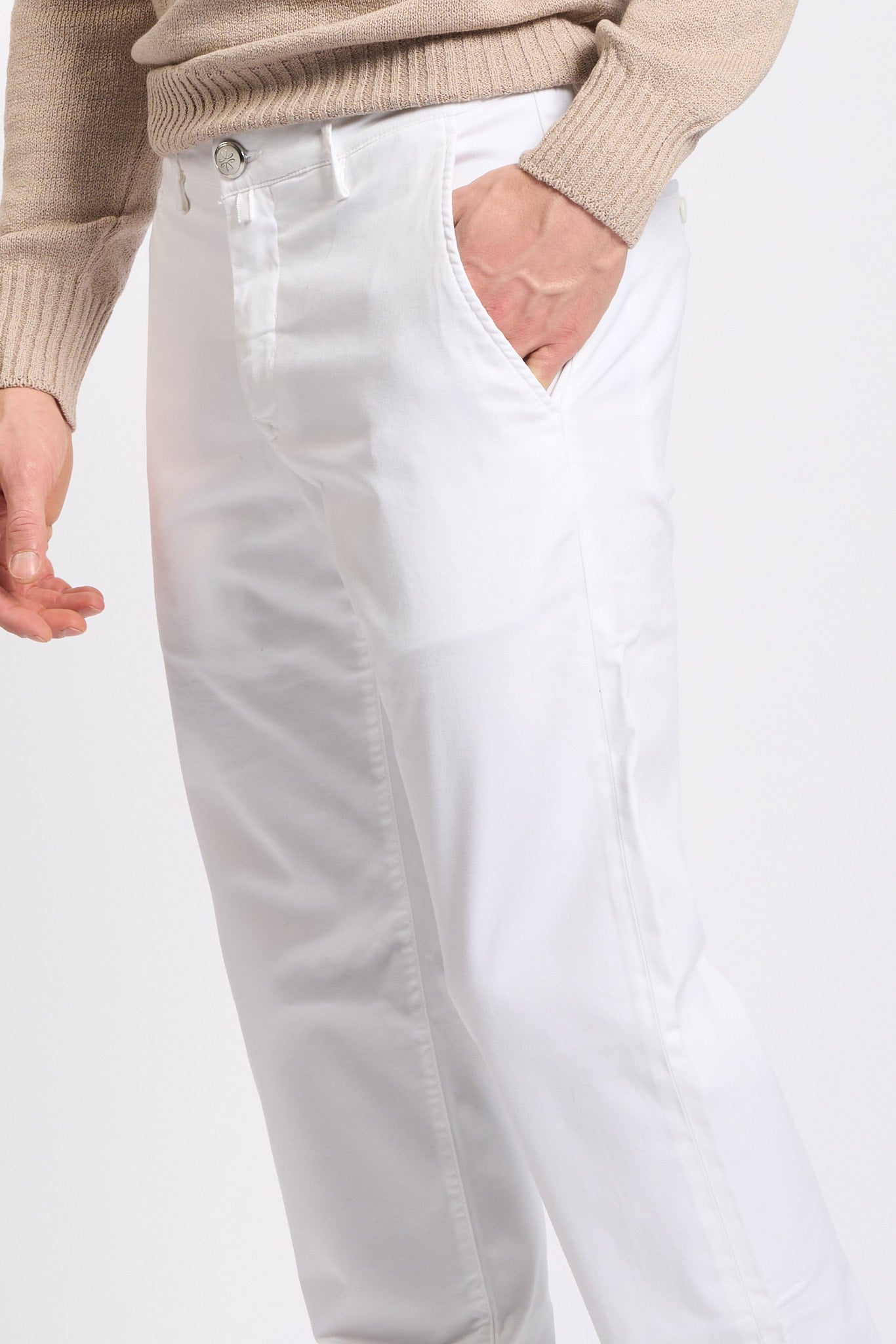 Jacob Cohen Pantalone Bobby Slim Bianco Uomo-4