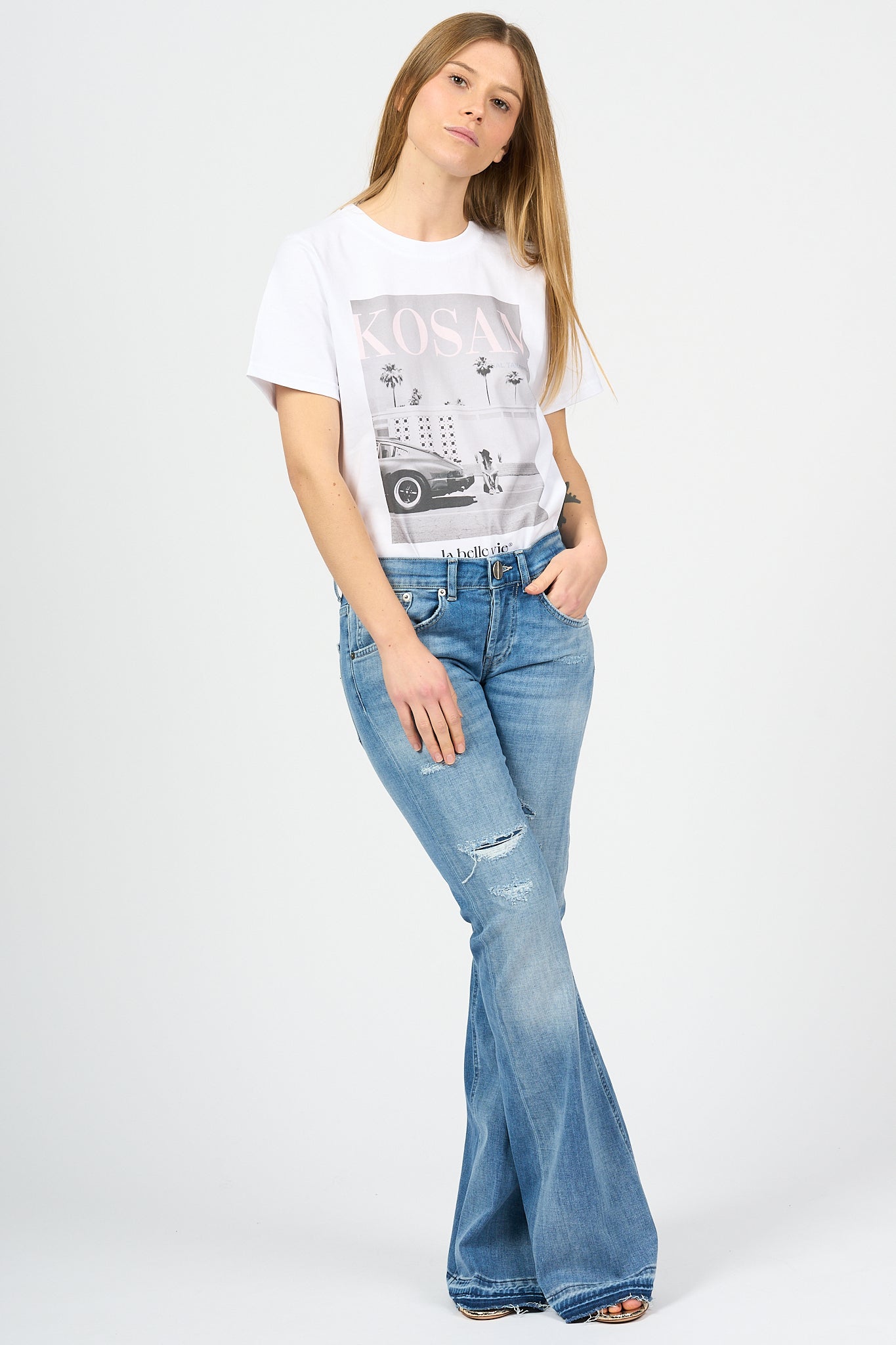 Ko Samui T-shirt La Belle Vie Bianco Donna-4