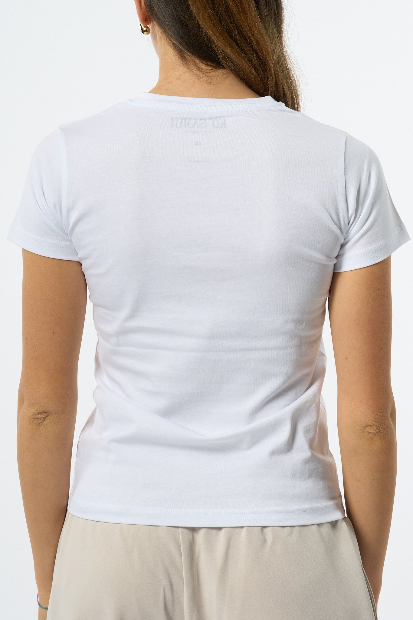 Ko Samui T-shirt Ladies Bianco/Nero Donna-4