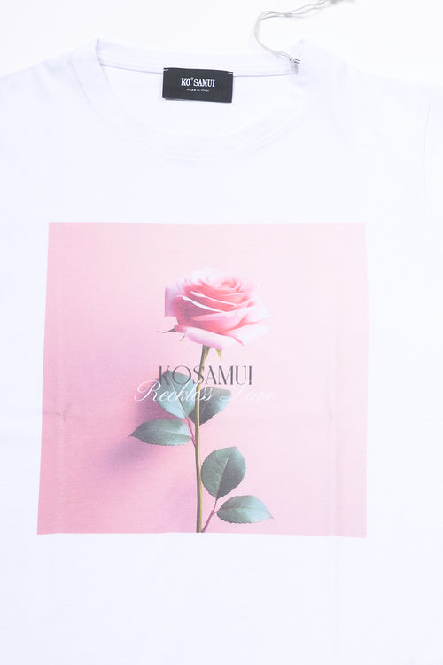 Ko samui T Shirt con Fiore Rosa Donna-2