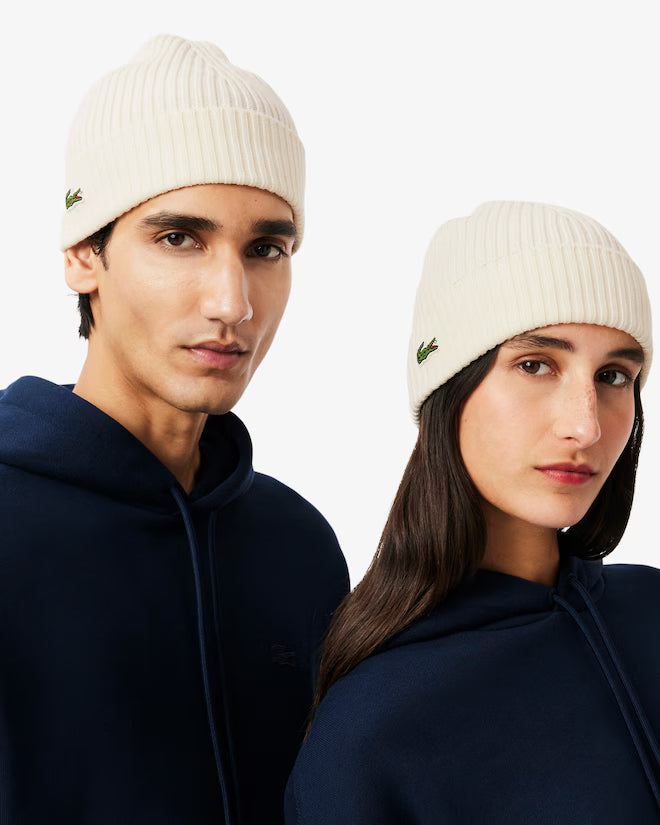 Lacoste Berretto Lana Bianco Uomo-3